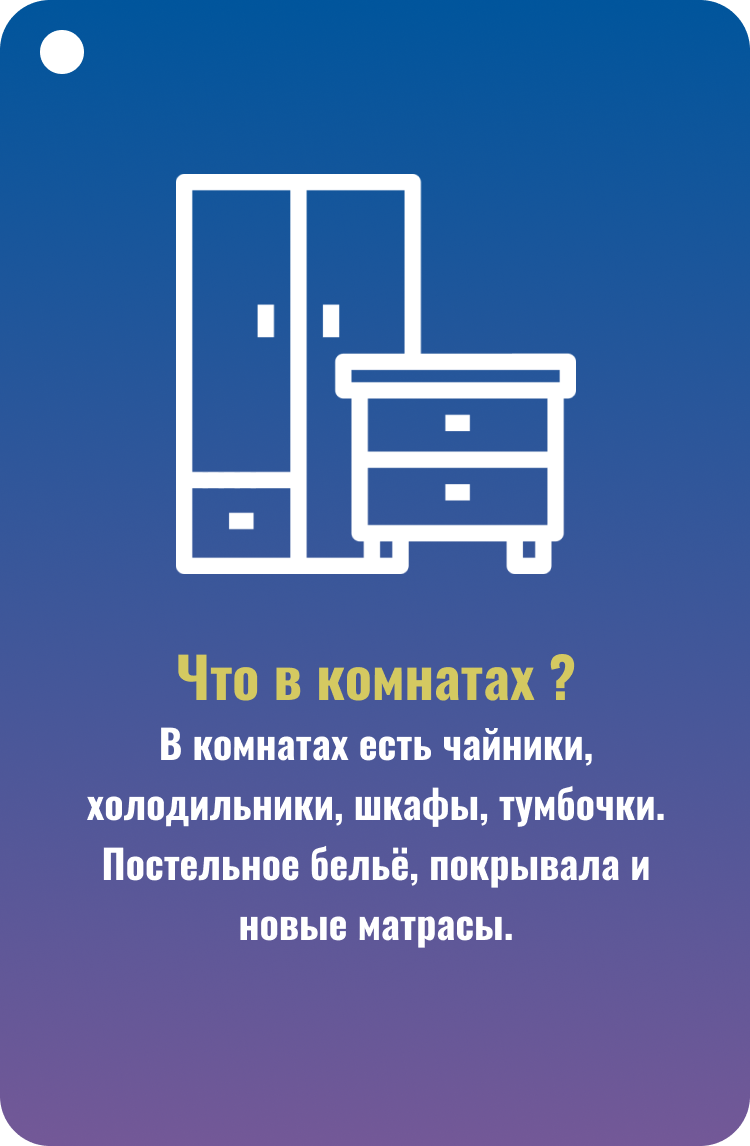 Описание условий проживания карточка 6